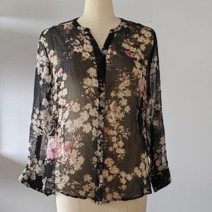 100% silk blouse sheer US 14 / XL